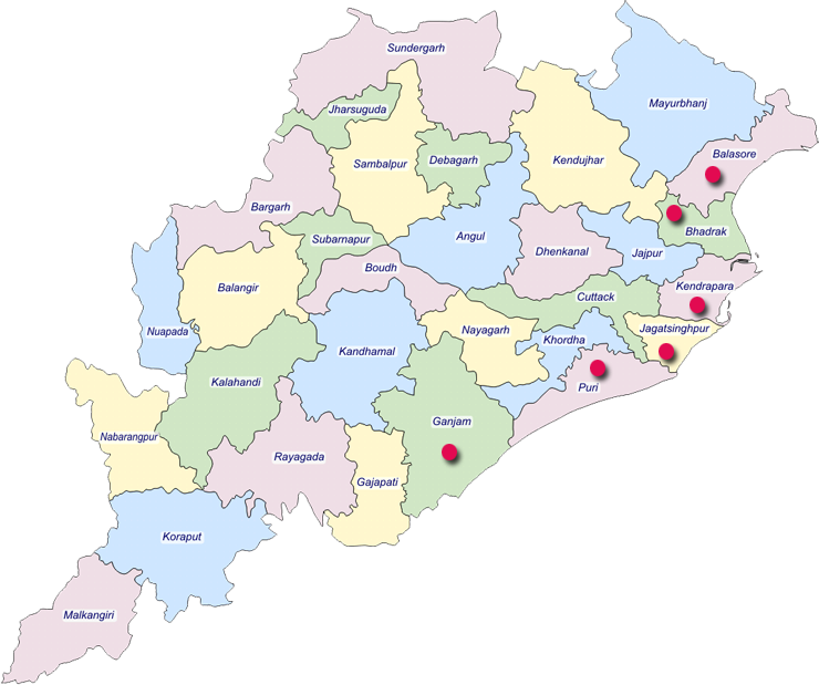 odisha map